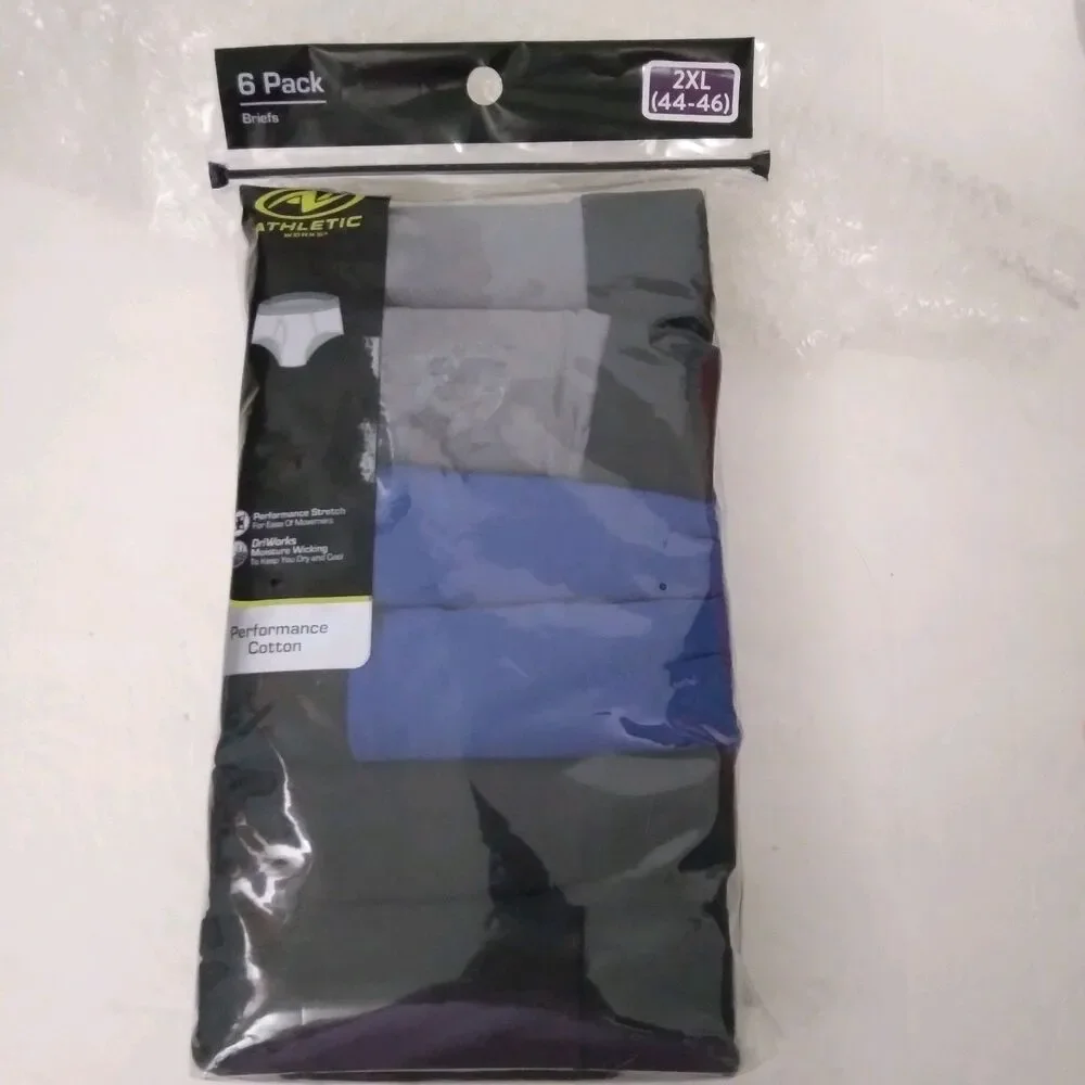 Mens Underwear 2XL 44 46 Briefs 6 pk Stretch Drawers Underpants Comfortable New